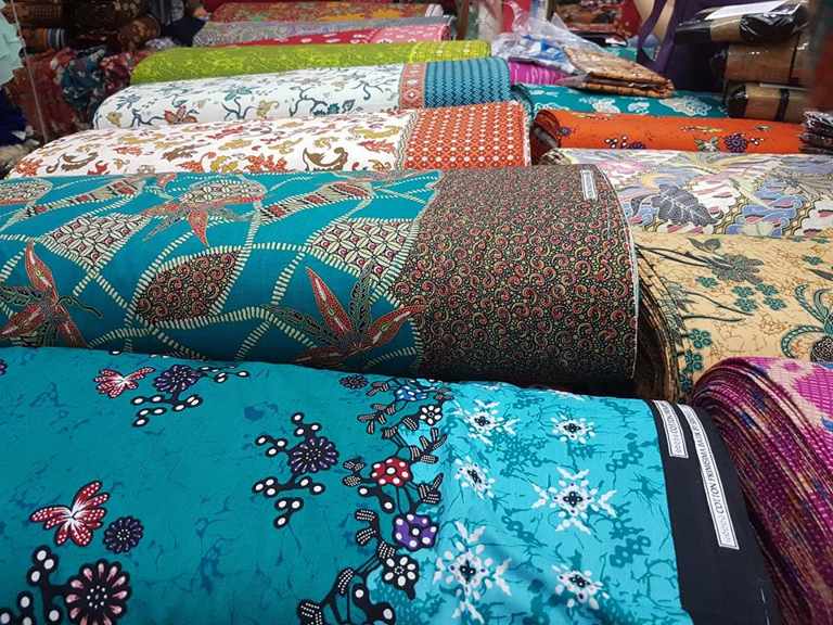 Batik fabric tablecloths with sarong pattern
