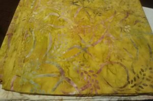 Yellow batik fabric for Quilts, Quilting or Jelly rolls