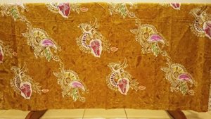 Yellow batik fabric for sarong and quilting