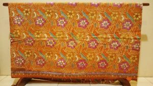 Yellow batik fabric for sarong and quilting 2