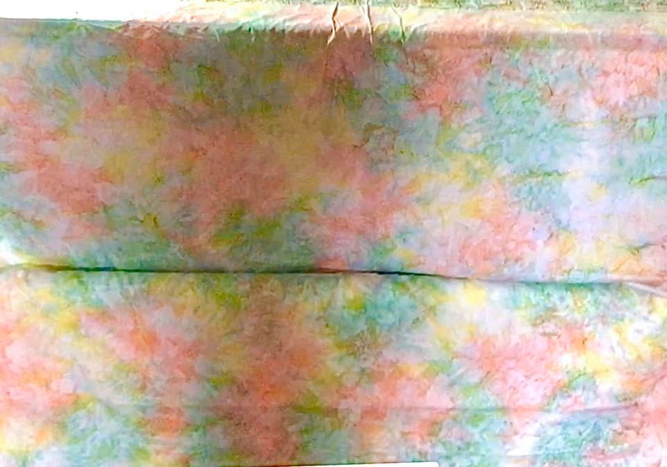 Batik fabric for quilting Denpasar with smoke multicolors technique 123