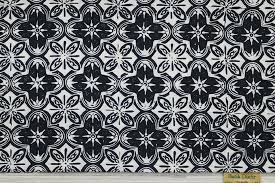 Black and white batik fabric America